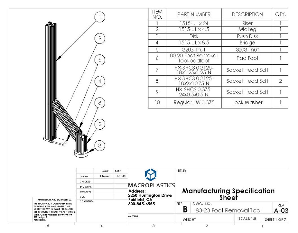 IsoBin Foot Removal Tool A